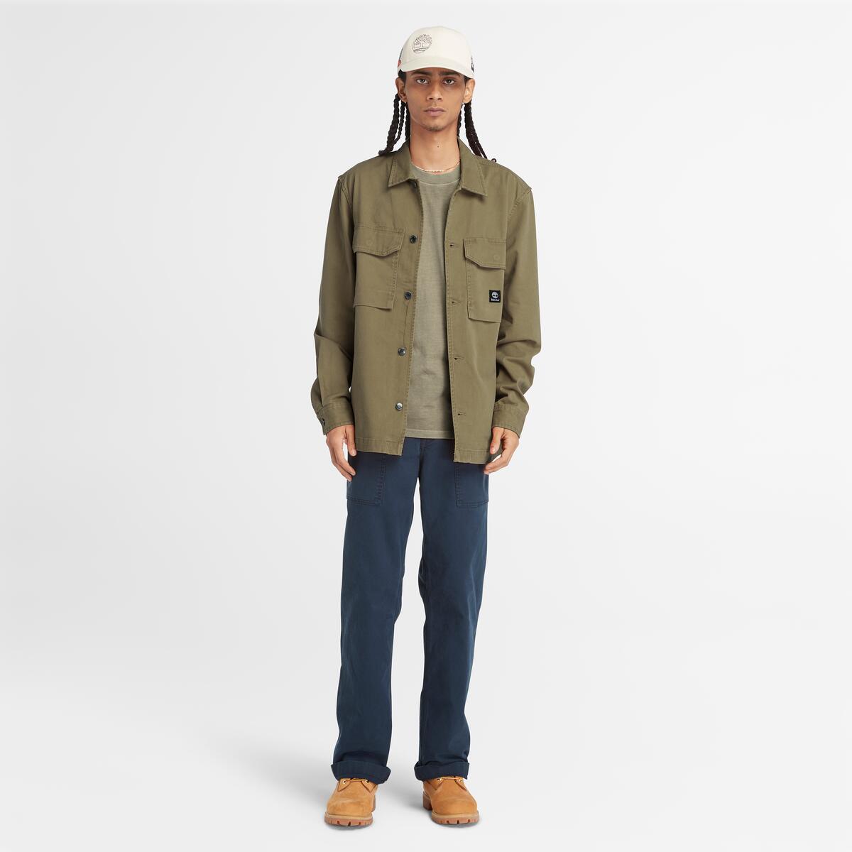 リンとロン Mサイズ ウォッシュド ヘビー ツイル オーバーシャツ メンズ