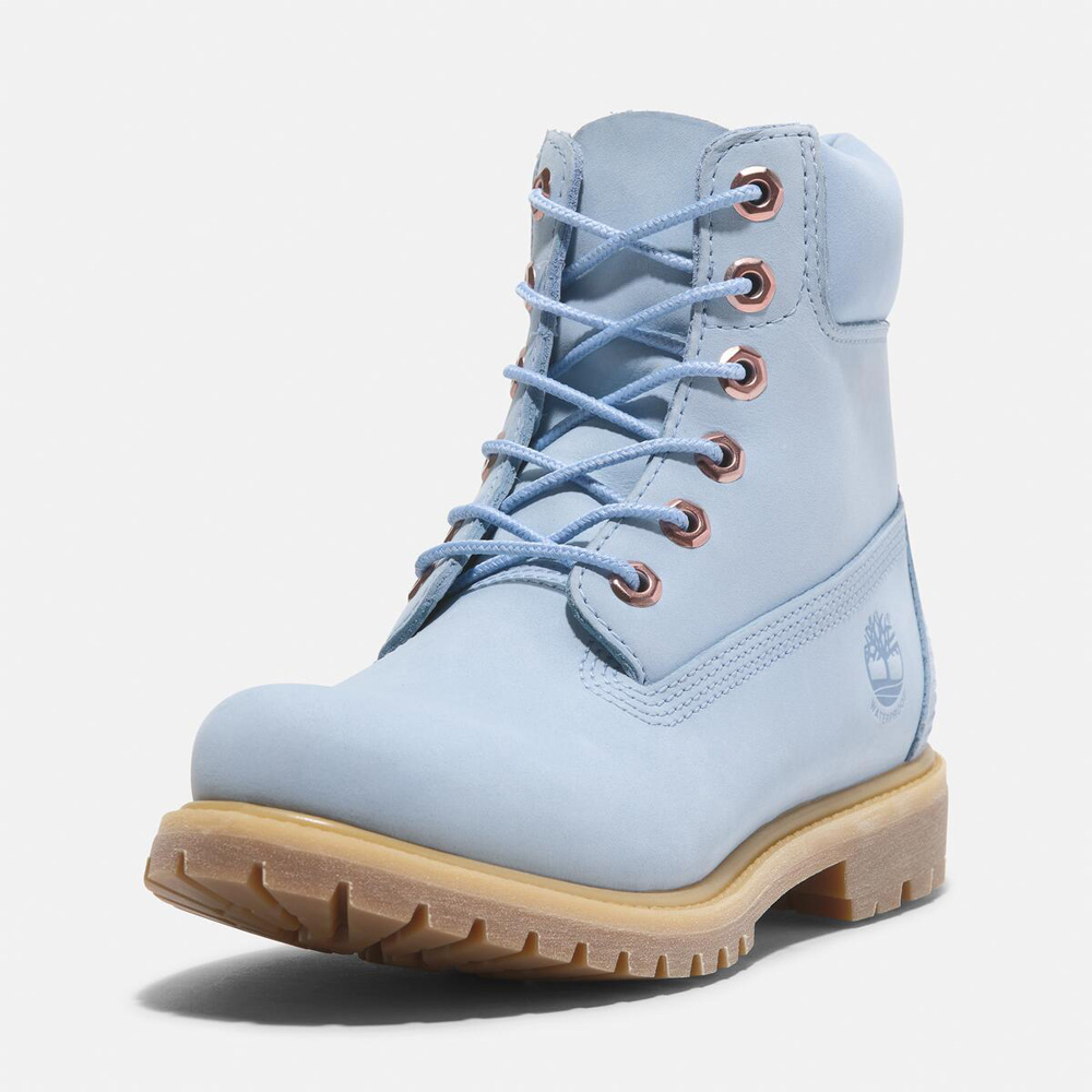 レディース ティンバーランド® プレミアム 6インチ ウォータープルーフ ブーツ -  ライトブルー|TB0A2HR8EKM1|【Timberland公式通販】ティンバーランドオンラインショップ