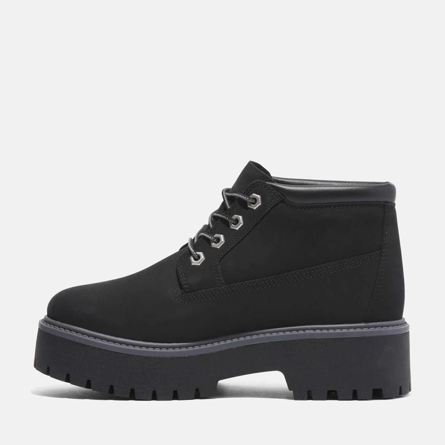 レディース ストーン ストリート ミッド レースアップ ウォータープルーフ ブーツ -  ブラック|TB1A5REN0151|【Timberland公式通販】ティンバーランドオンラインショップ