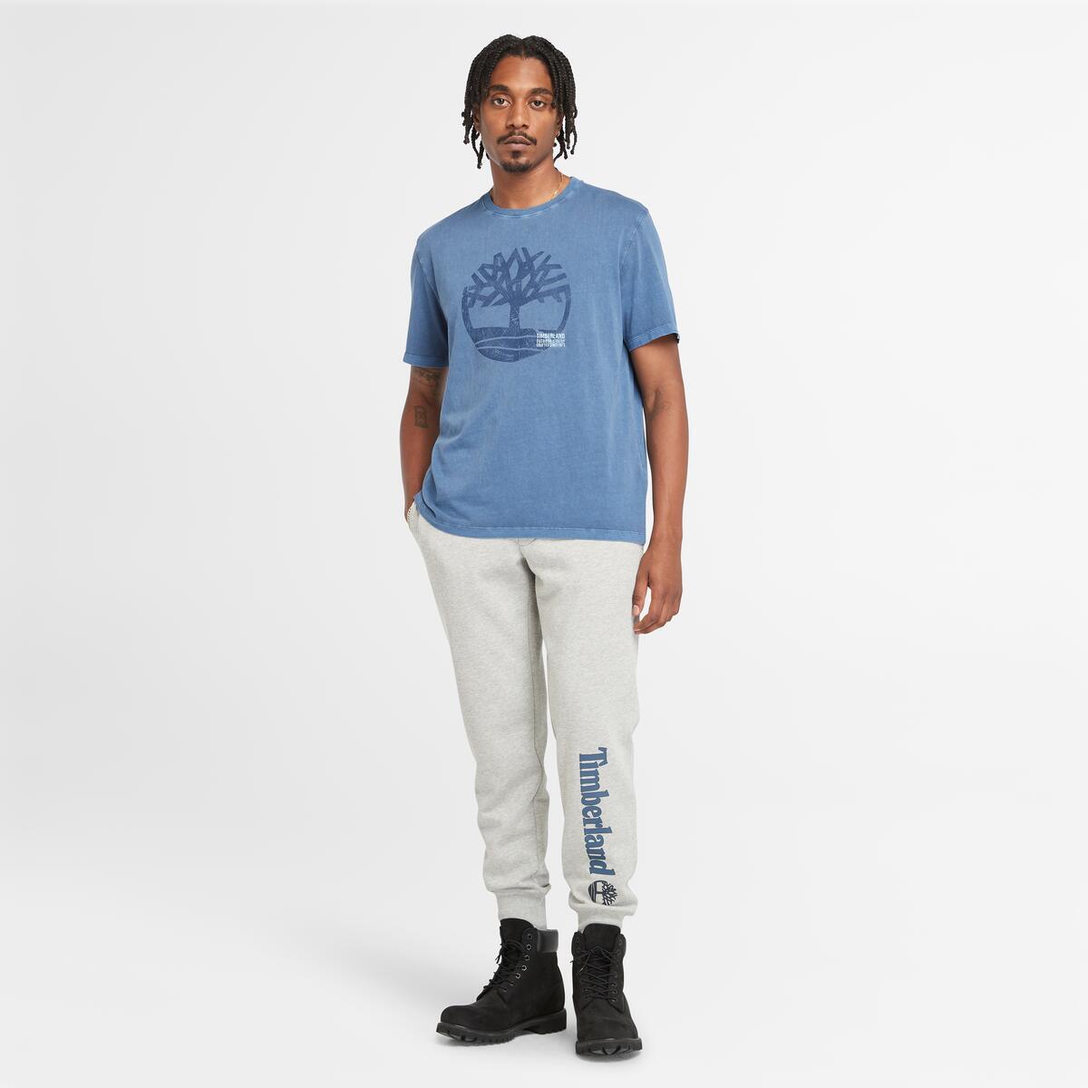 メンズ 半袖 ガーメント ダイ ロゴ グラフィック Tシャツ image number 1