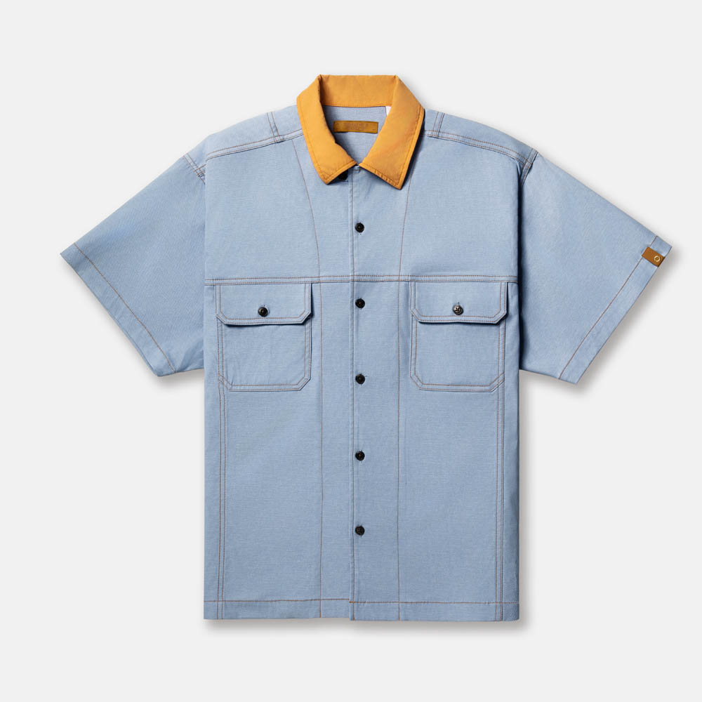 【TOKYO DESIGN COLLECTIVE】 オールジェンダー 半袖 ダンガリー シャツ image number 5