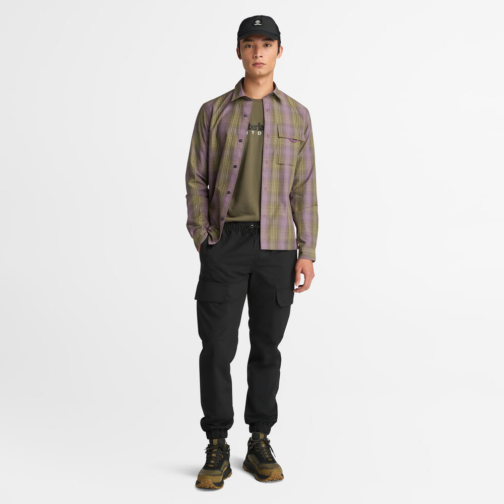 メンズ 半袖 UVプロテクション アウトドア グラフィック Tシャツ image number 1