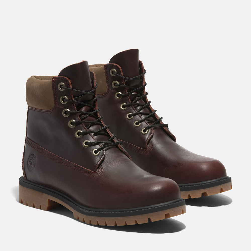 メンズ ティンバーランド® ヘリテージ 6インチ レースアップ ウォータープルーフ ブーツ -  バーガンディー|TB0A41MWEIW1|【Timberland公式通販】ティンバーランドオンラインショップ