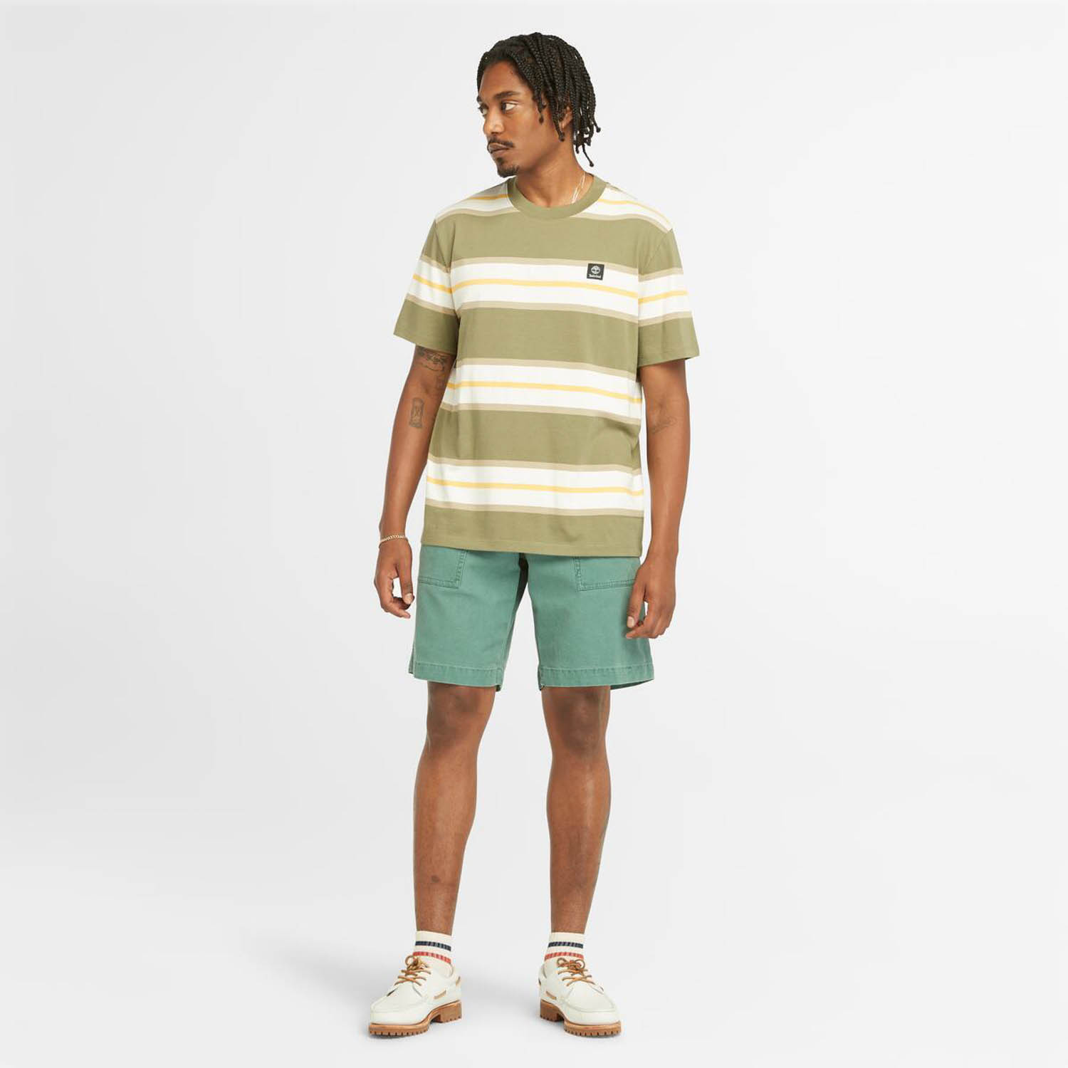 メンズ 半袖 ストライプ Tシャツ image number 1