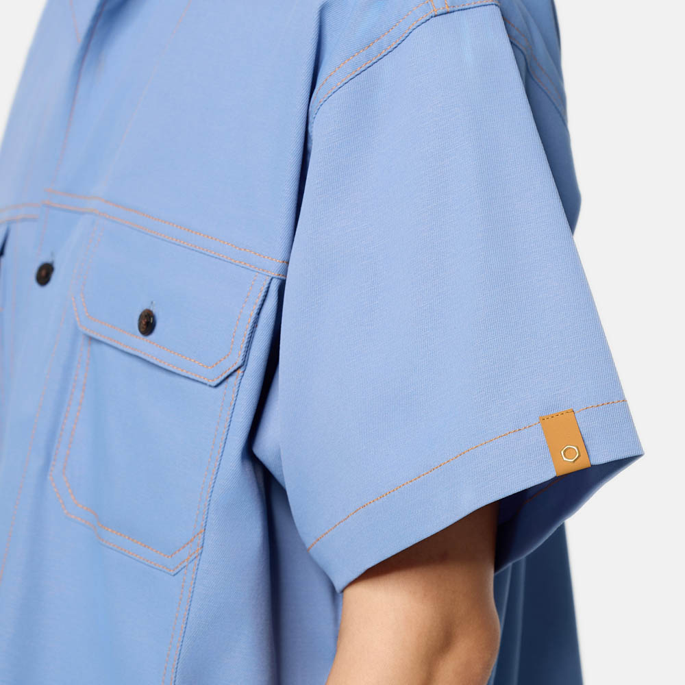 【TOKYO DESIGN COLLECTIVE】 オールジェンダー 半袖 ダンガリー シャツ image number 3