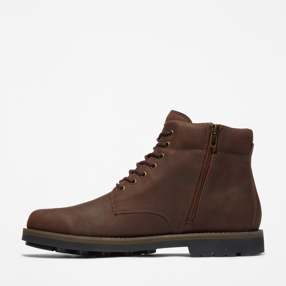 メンズ オールデン ブルック ミッド ジップ アップ ウォータープルーフ ブーツ - ダークブラウン|TB1A27YM|【Timberland公式通販】 ティンバーランドオンラインショップ