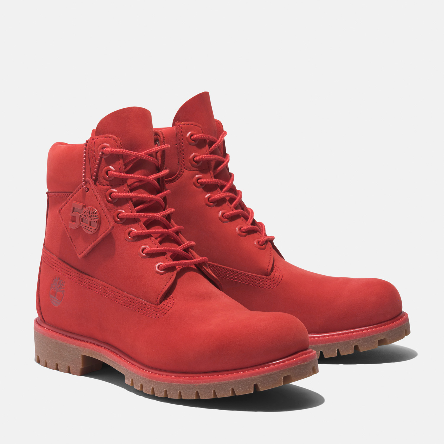 50th Anniversary】メンズ ティンバーランド® プレミアム 6インチ ウォータープルーフ ブーツ -  ミディアムレッド|TB0A5VEWDV81|【Timberland公式通販】ティンバーランドオンラインショップ