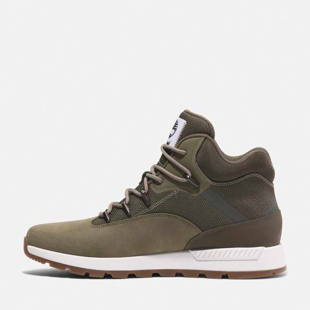 メンズ トレッカー ミッド レースアップ スニーカー - オリーブ|TB0A6CPSEO81|【Timberland公式通販】ティンバーランド オンラインショップ
