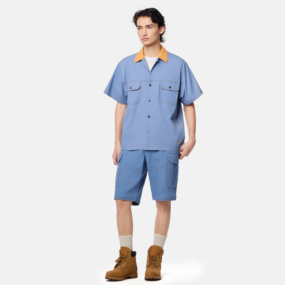 【TOKYO DESIGN COLLECTIVE】 オールジェンダー 半袖 ダンガリー シャツ image number 2