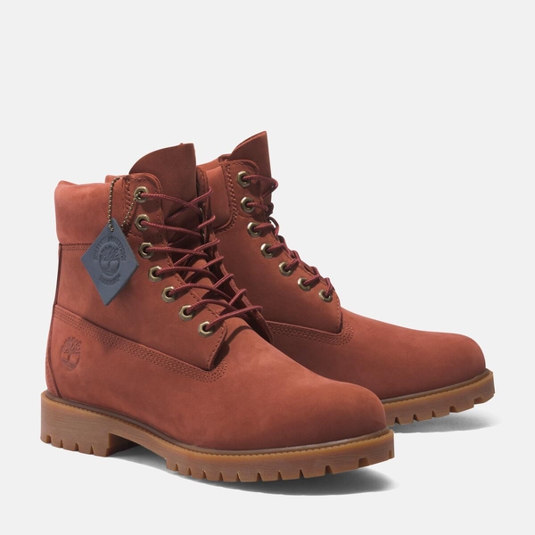メンズ ティンバーランド® ヘリテージ 6インチ レースアップ ウォータープルーフ ブーツ -  ダークレッド|TB0A2N6FEQ11|【Timberland公式通販】ティンバーランドオンラインショップ