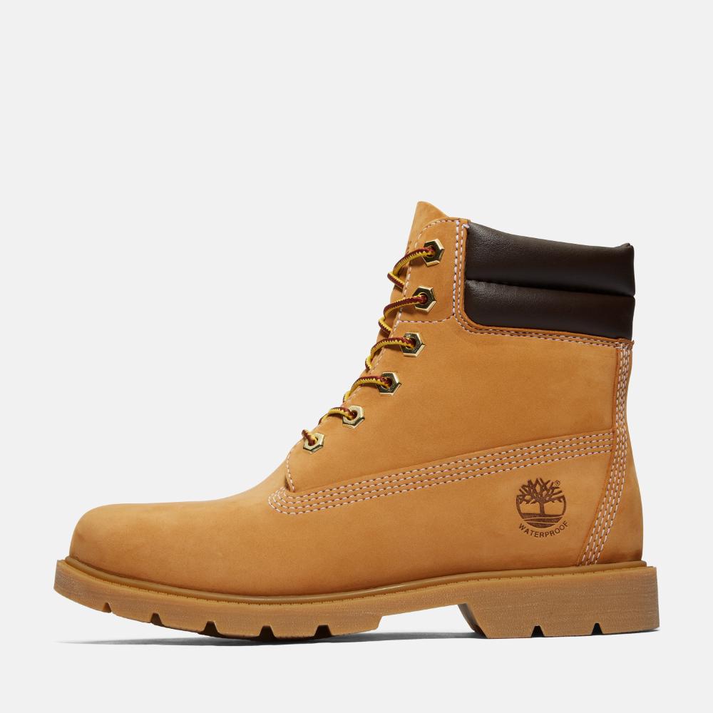 レディースウォータービル7.5インチレースアップウォータープルーフブーツウィート リンデン ウッド 6インチ レースアップ ウォータープルーフ