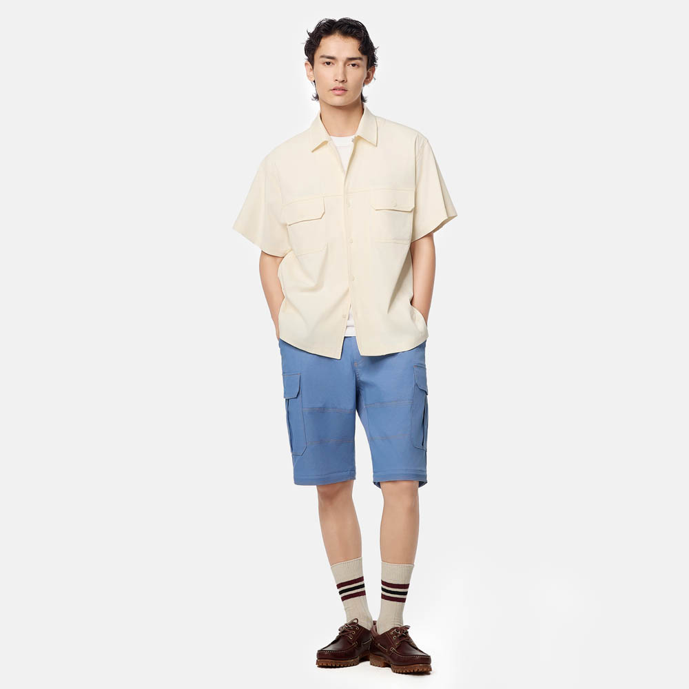 【TOKYO DESIGN COLLECTIVE】 オールジェンダー 半袖 ダンガリー シャツ image number 2