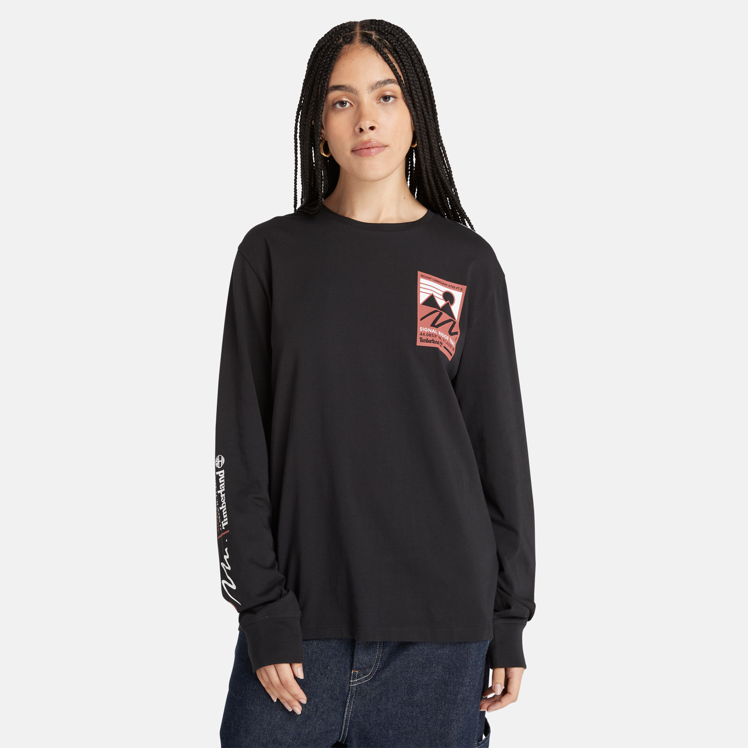 長袖 バック グラフィック Tシャツ ユニセックス ｜【Timberland
