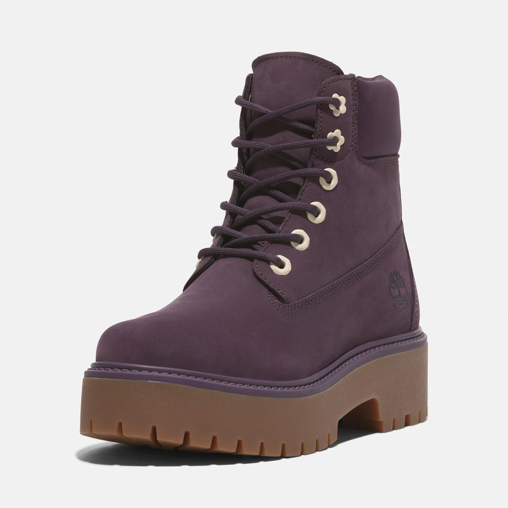 レディース ストーン ストリート 6インチ ウォータープルーフ ブーツ - ダークパープル|TB0A2H3CEJJ1|【Timberland公式通販】 ティンバーランドオンラインショップ