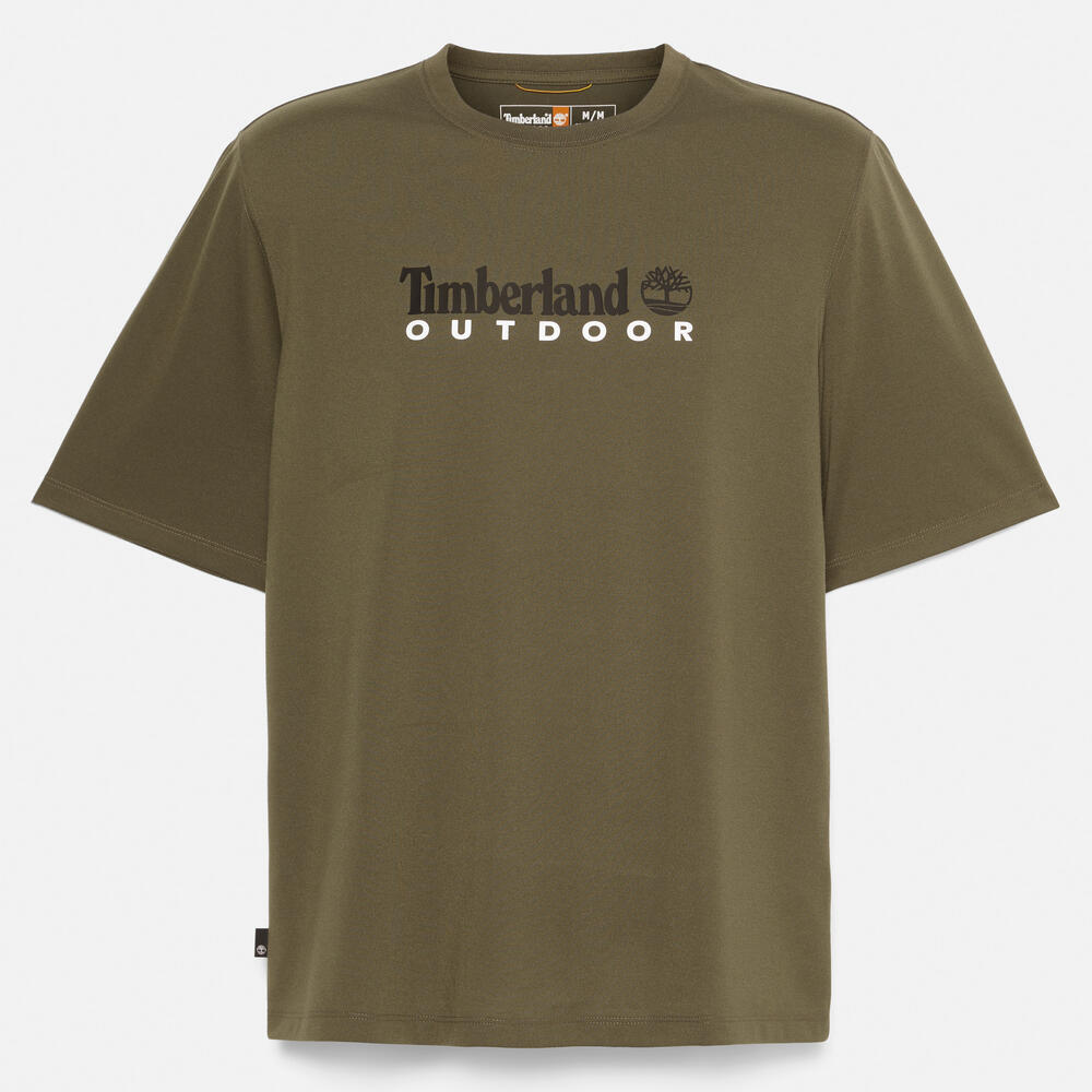 メンズ 半袖 UVプロテクション アウトドア グラフィック Tシャツ image number 4