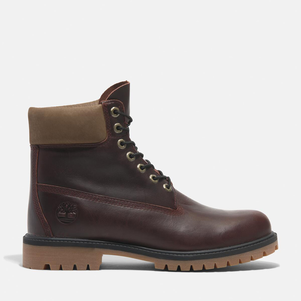 メンズ ティンバーランド® ヘリテージ 6インチ レースアップ ウォータープルーフ ブーツ - バーガンディー|TB0A41MWEIW1|【 Timberland公式通販】ティンバーランドオンラインショップ