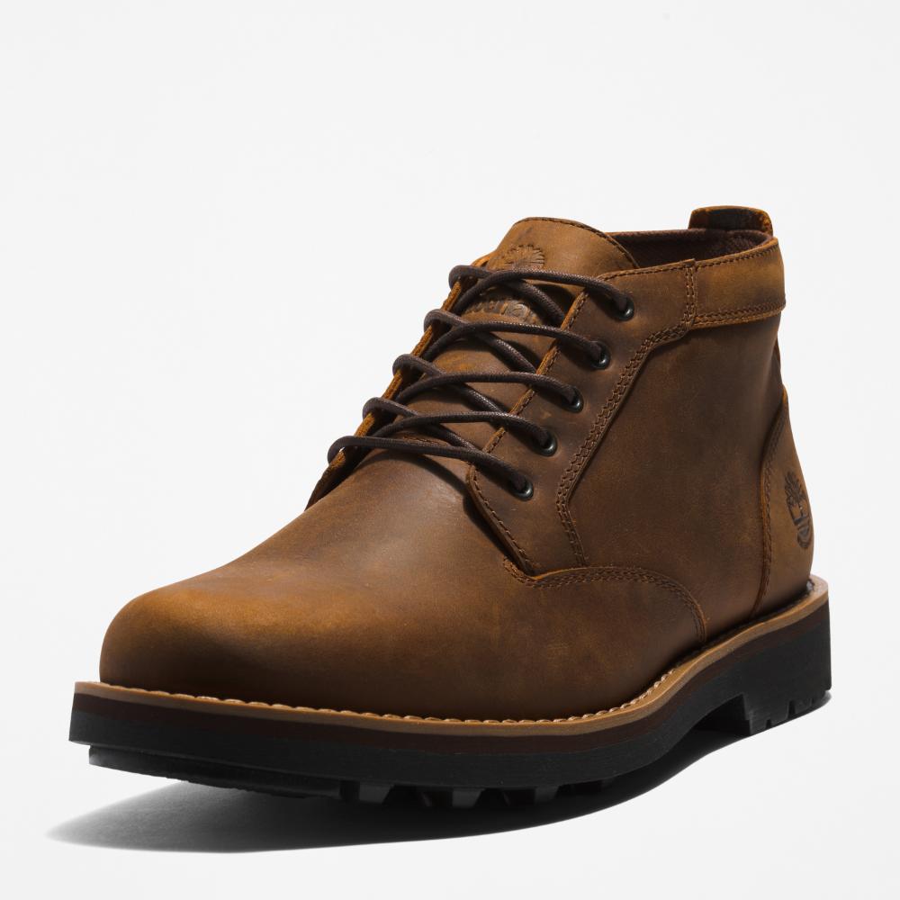 メンズ クレスト フィールﾄﾞ ミッド レースアップ ウォータープルーフ チャッカ ブーツ -  ブラウン|TB1A5UZDF131|【Timberland公式通販】ティンバーランドオンラインショップ