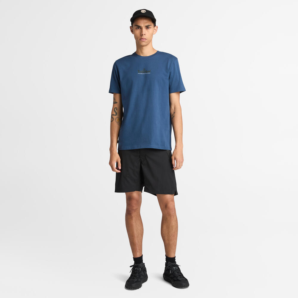 メンズ 半袖 ウォッシュド バック オン ザ ロード グラフィック Tシャツ image number 1