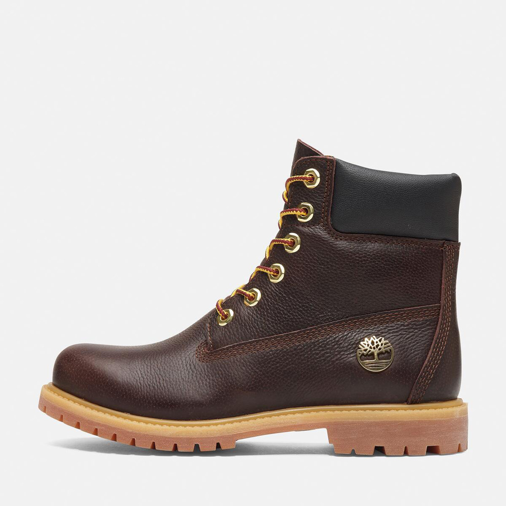 【Timberland】美品・ウォータープルーフブーツ・カーキ・スウェード プレミアム 6インチ ウォータープルーフ ブーツ レディース