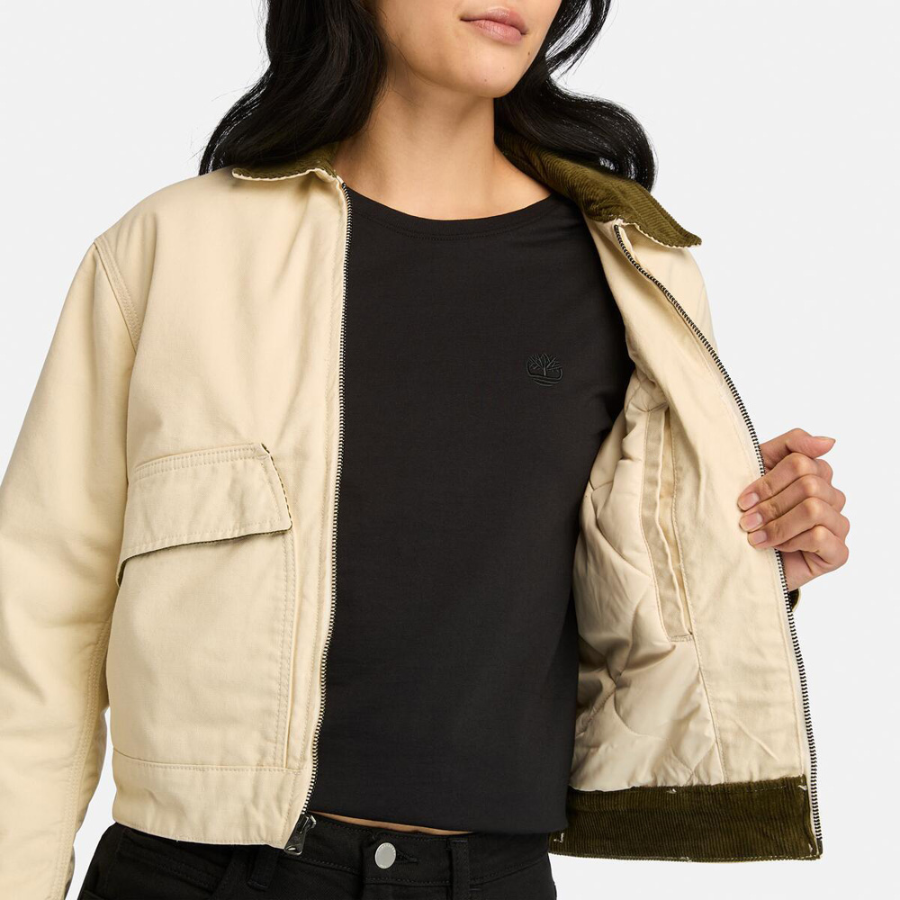 ストラフォード キルテッド ウォッシュド キャンバス ジャケット レディース image number 2