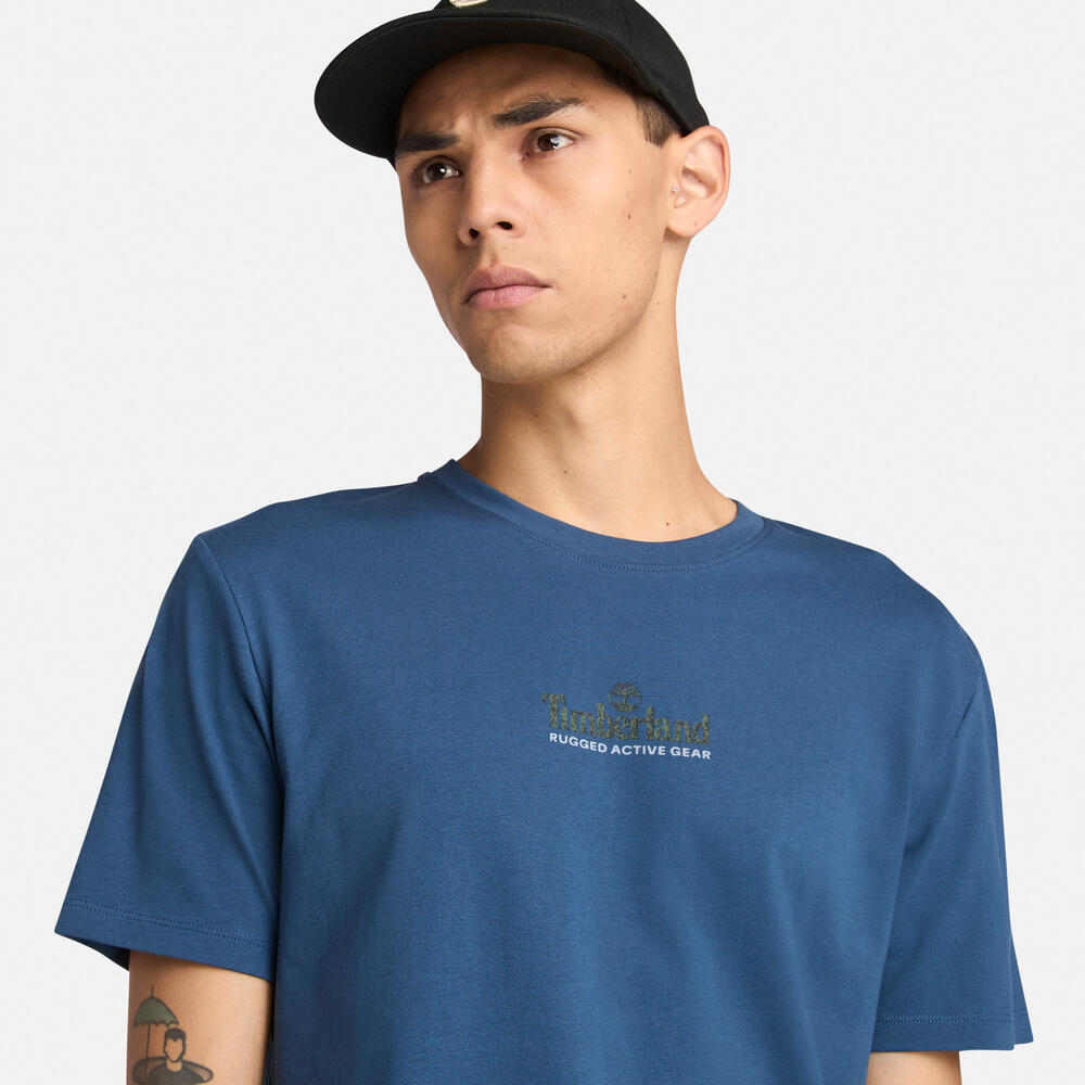 メンズ 半袖 ウォッシュド バック オン ザ ロード グラフィック Tシャツ image number 2