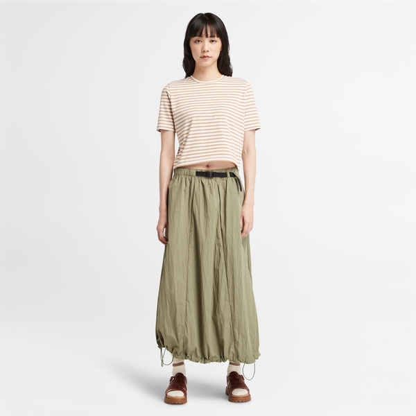 レディース 半袖 ストライプ ベビー Tシャツ image number 1
