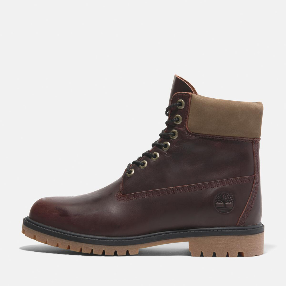 メンズ ティンバーランド® ヘリテージ 6インチ レースアップ ウォータープルーフ ブーツ -  バーガンディー|TB0A41MWEIW1|【Timberland公式通販】ティンバーランドオンラインショップ
