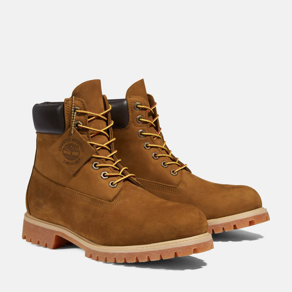 メンズ ティンバーランド® プレミアム 6インチ レースアップ ウォータープルーフ ブーツ -  ダークウィート|TB172066EBL1|【Timberland公式通販】ティンバーランドオンラインショップ