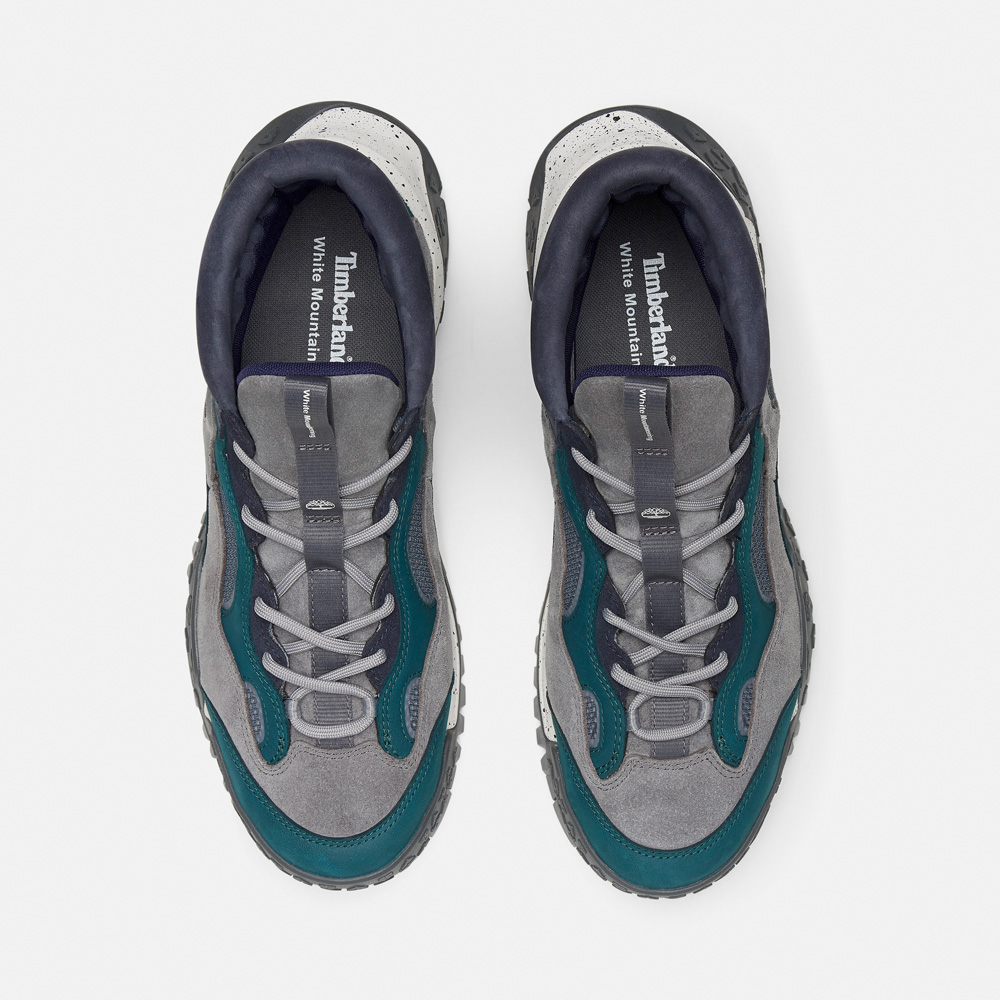 【White Mountaineering × Timberland】メンズ モーション スクランブル ミッド レースアップ ハイキングスニーカー - ミディアムブルー image number 4