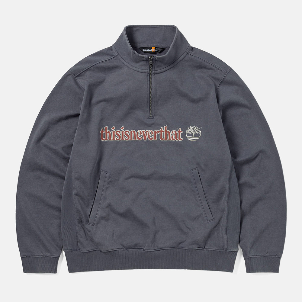 経典 thisisneverthat別注】メンズ クォーター スウェット ジップ トップス