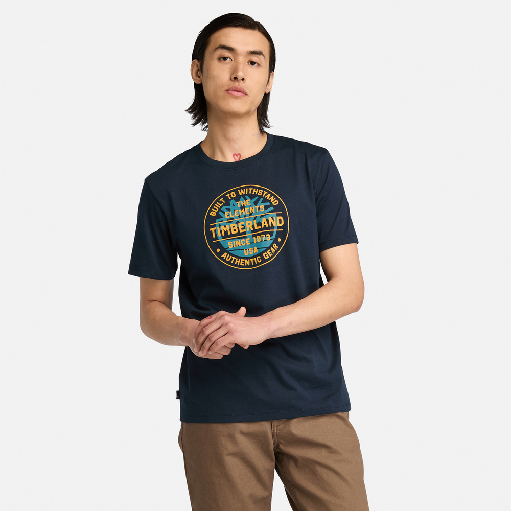 メンズ 半袖 サークル グラフィック Tシャツ image number 0