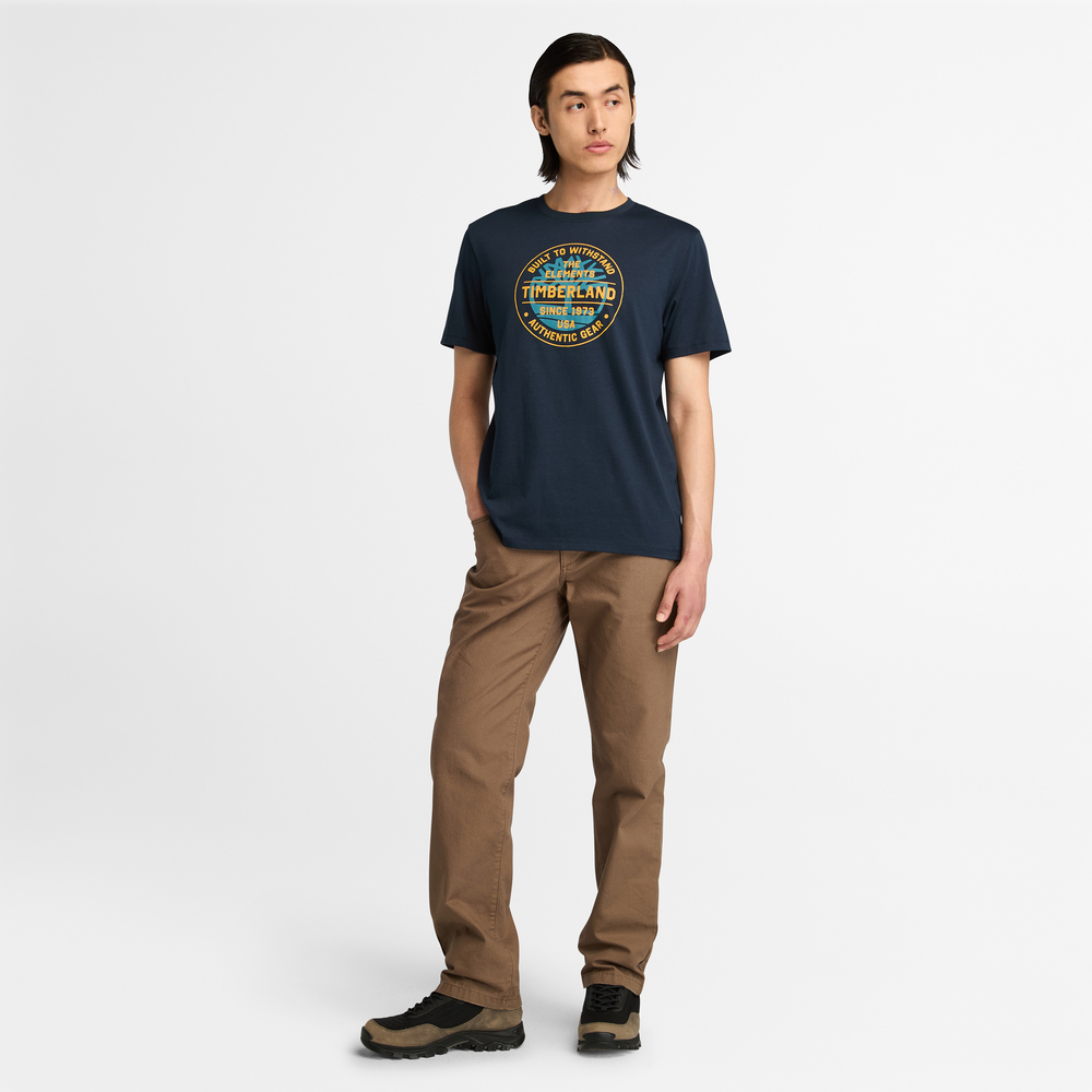 メンズ 半袖 サークル グラフィック Tシャツ image number 1