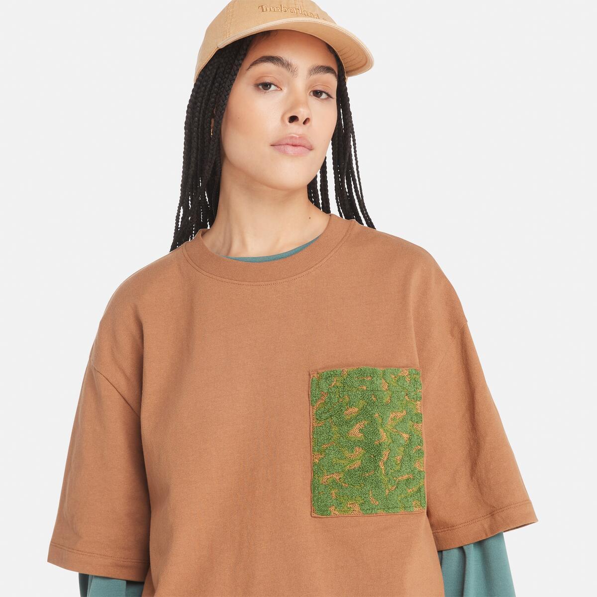 オールジェンダー 半袖 エンブロードリー ポケット Tシャツ image number 3