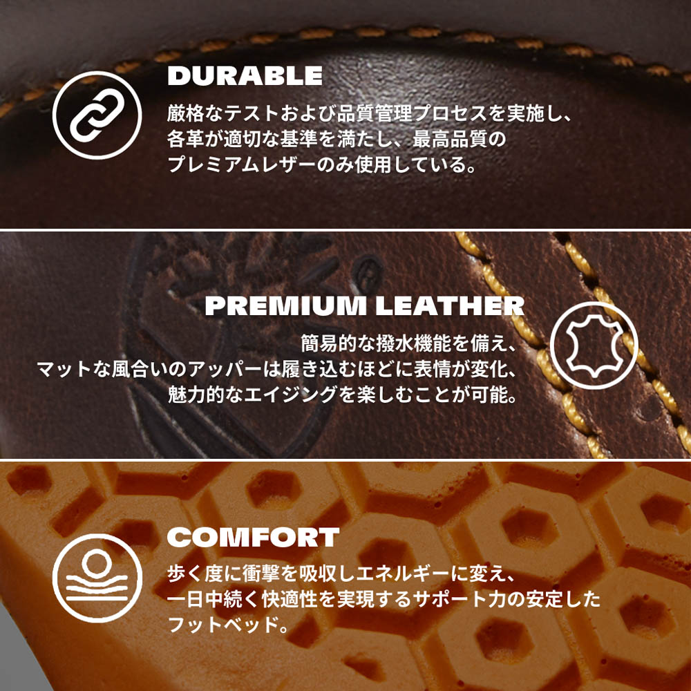 【定番】メンズ ティンバーランド アイコン スリーアイ クラシックラグ - ブラウン image number 1