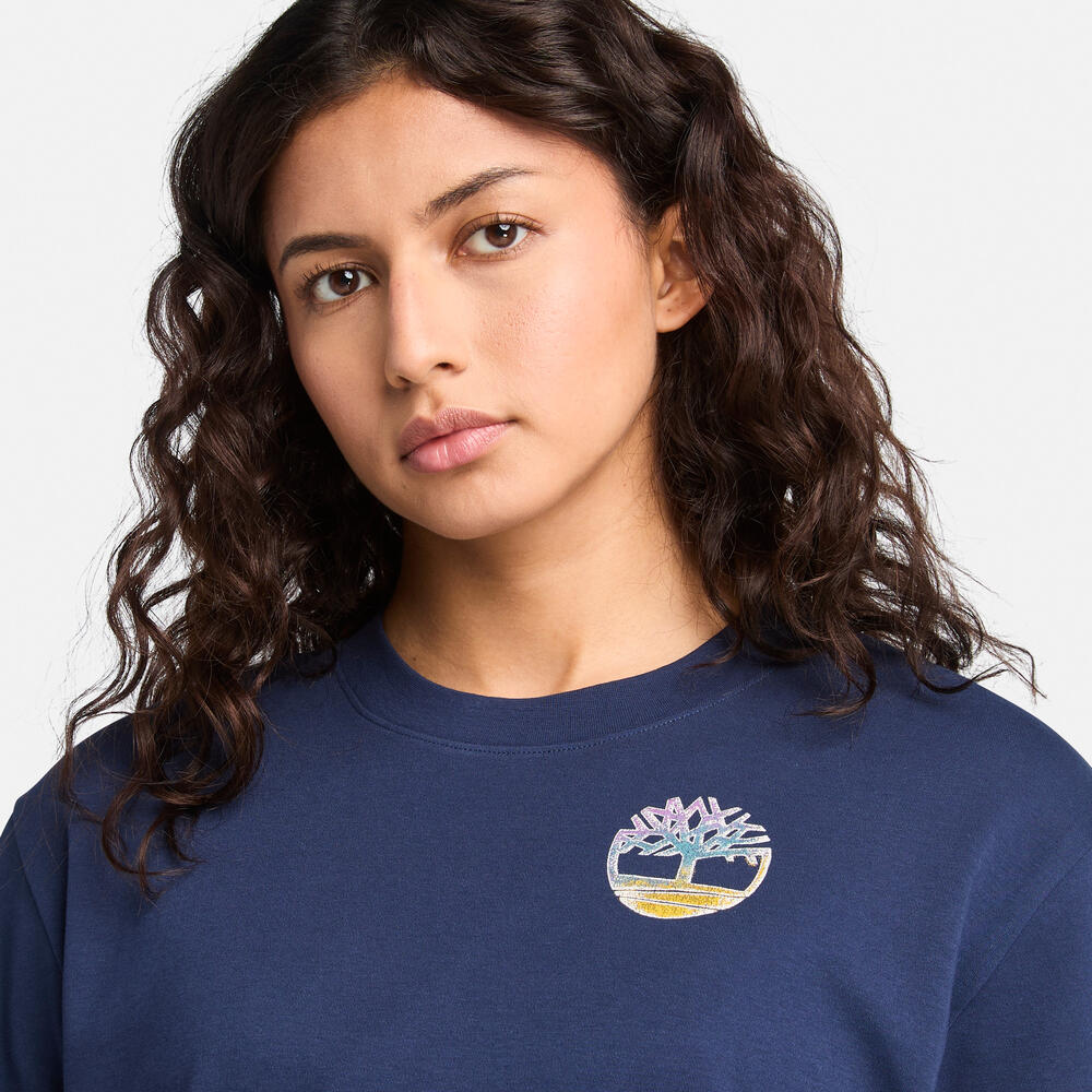 半袖 ティンバーフレッシュ™　バック＆フロント グラフィック Tシャツ レディース image number 2