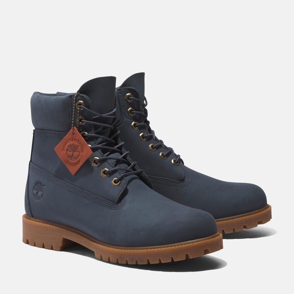 メンズ ティンバーランド® ヘリテージ 6インチ レースアップ ウォータープルーフ ブーツ - ダークブルー|TB0A2N48EP21|【 Timberland公式通販】ティンバーランドオンラインショップ