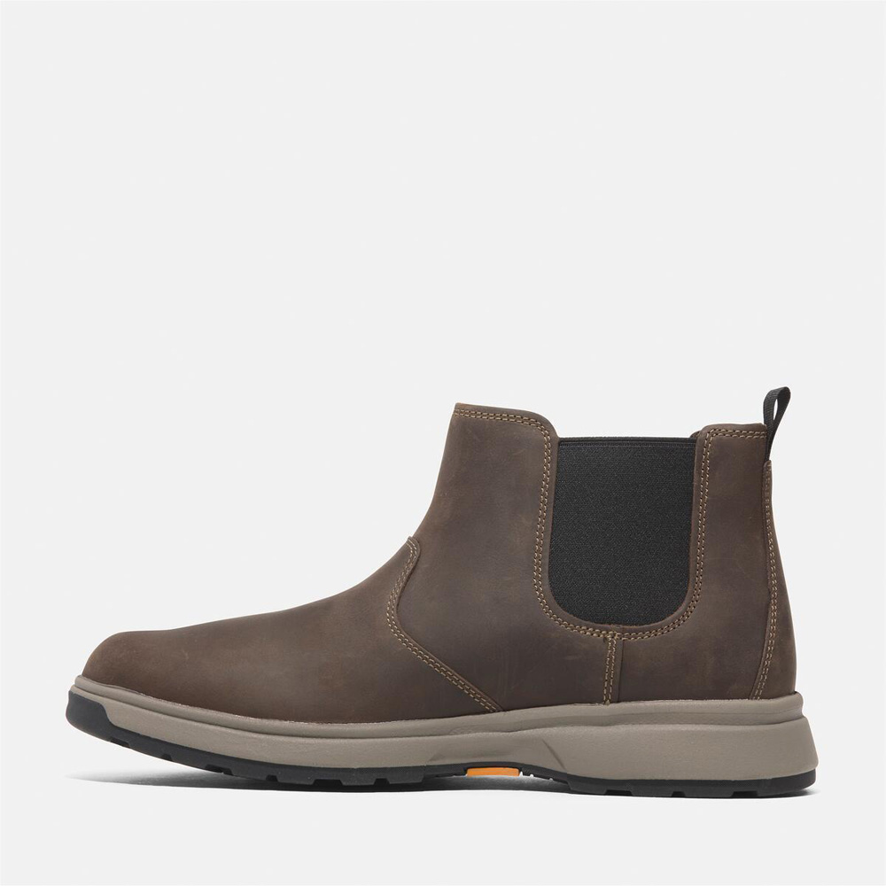 メンズ アトウェルズ アベニュー ミッド チェルシー ブーツ - ダークブラウン|TB0A41G7W011|【Timberland公式通販】 ティンバーランドオンラインショップ