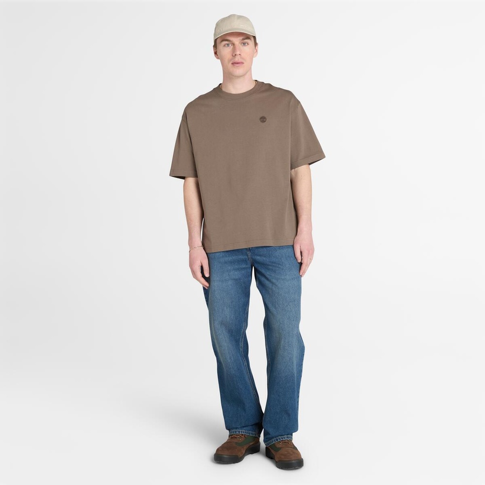 【Timberland】半袖 ロゴ スリム Tシャツ ベージュ / 送料無料 Tシャツ/カットソー（メンズ） |【Timberland公式通販