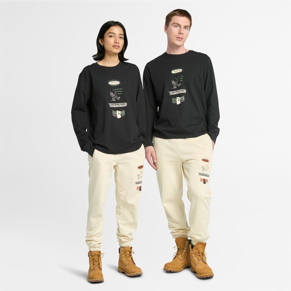 長袖 "Made For Working" グラフィック Tシャツ メンズ image number 1