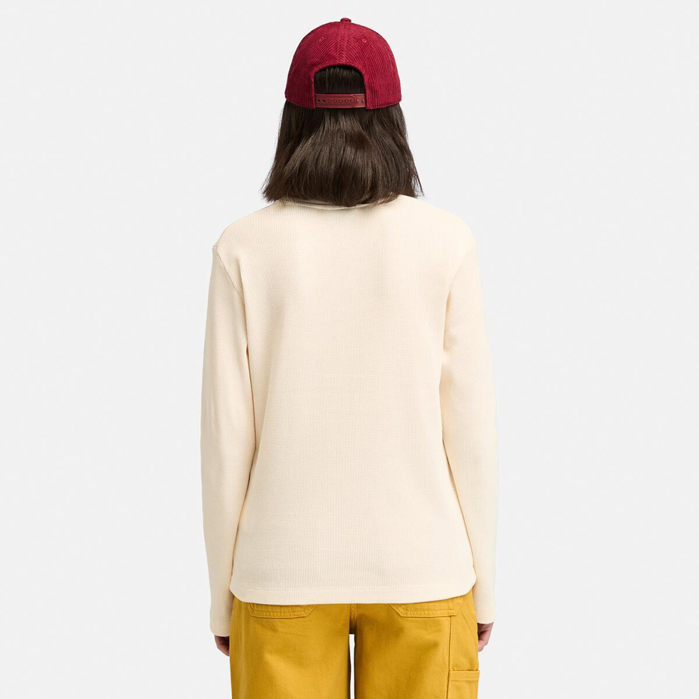 長袖 ワッフル Tシャツ レディース image number 2