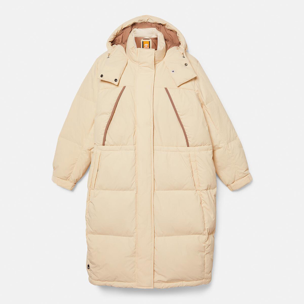クリーニング済 Timberland ダウンジャケット 女性も！ ホーカー リサイクル ダウン パファー ロング パーカー