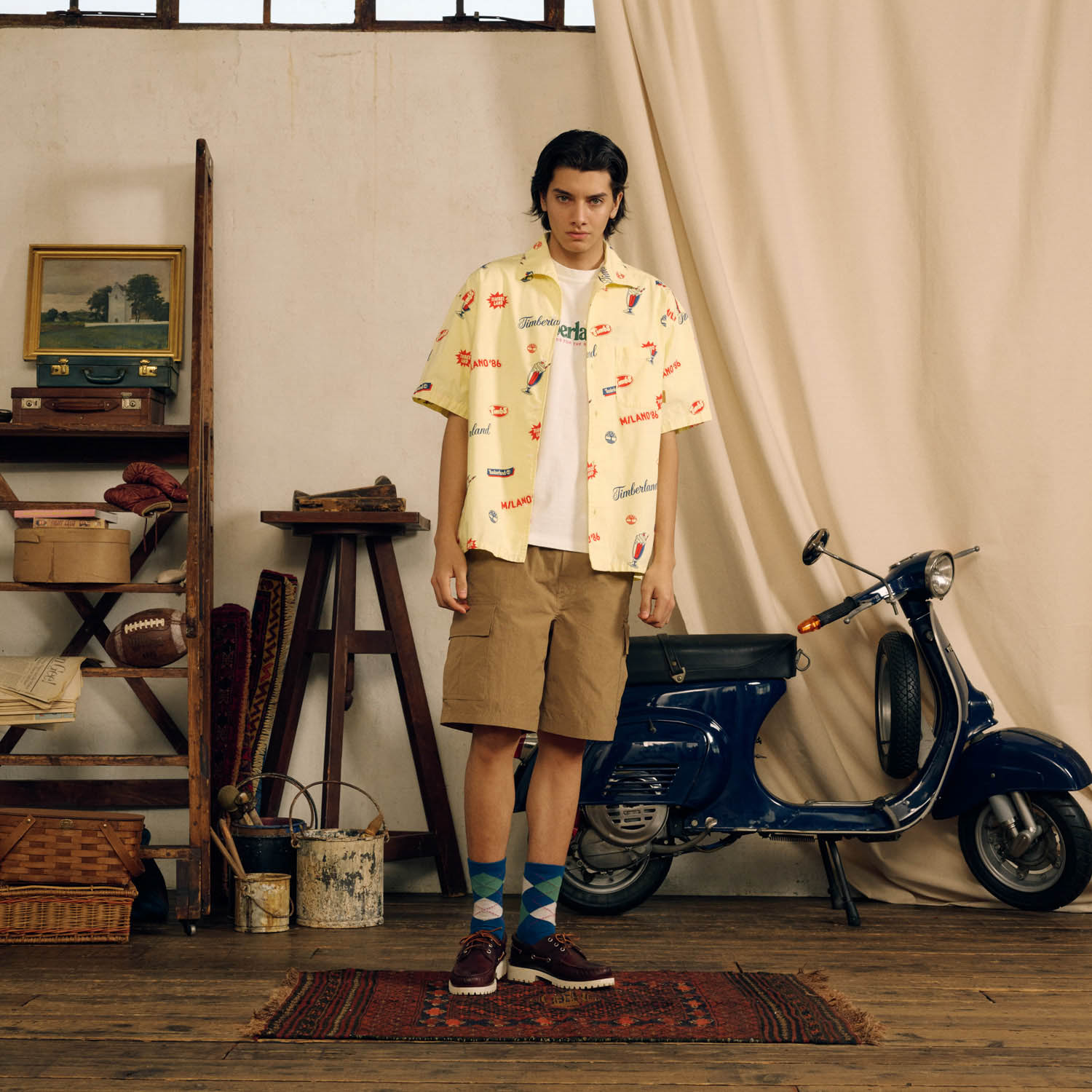 90s00s TIMBERLAND ナイロン混紡 バギーモンキーカーゴパンツ 81 3】ナイロン カーゴ ショーツ ユニセックス ｜【Timberland