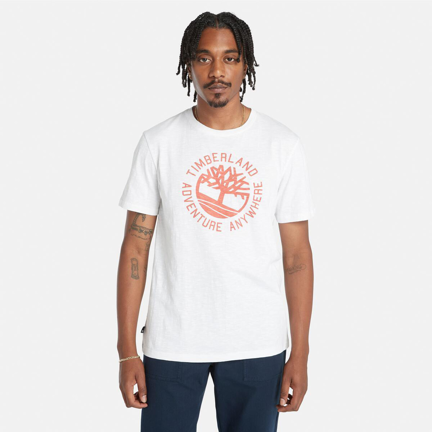 半袖 スローガン ロゴ スラブ Tシャツ メンズ image number 0