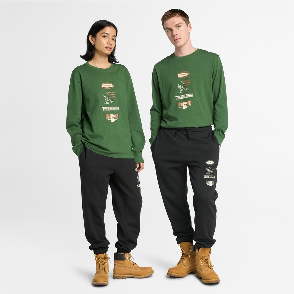 長袖 "Made For Working" グラフィック Tシャツ メンズ image number 1